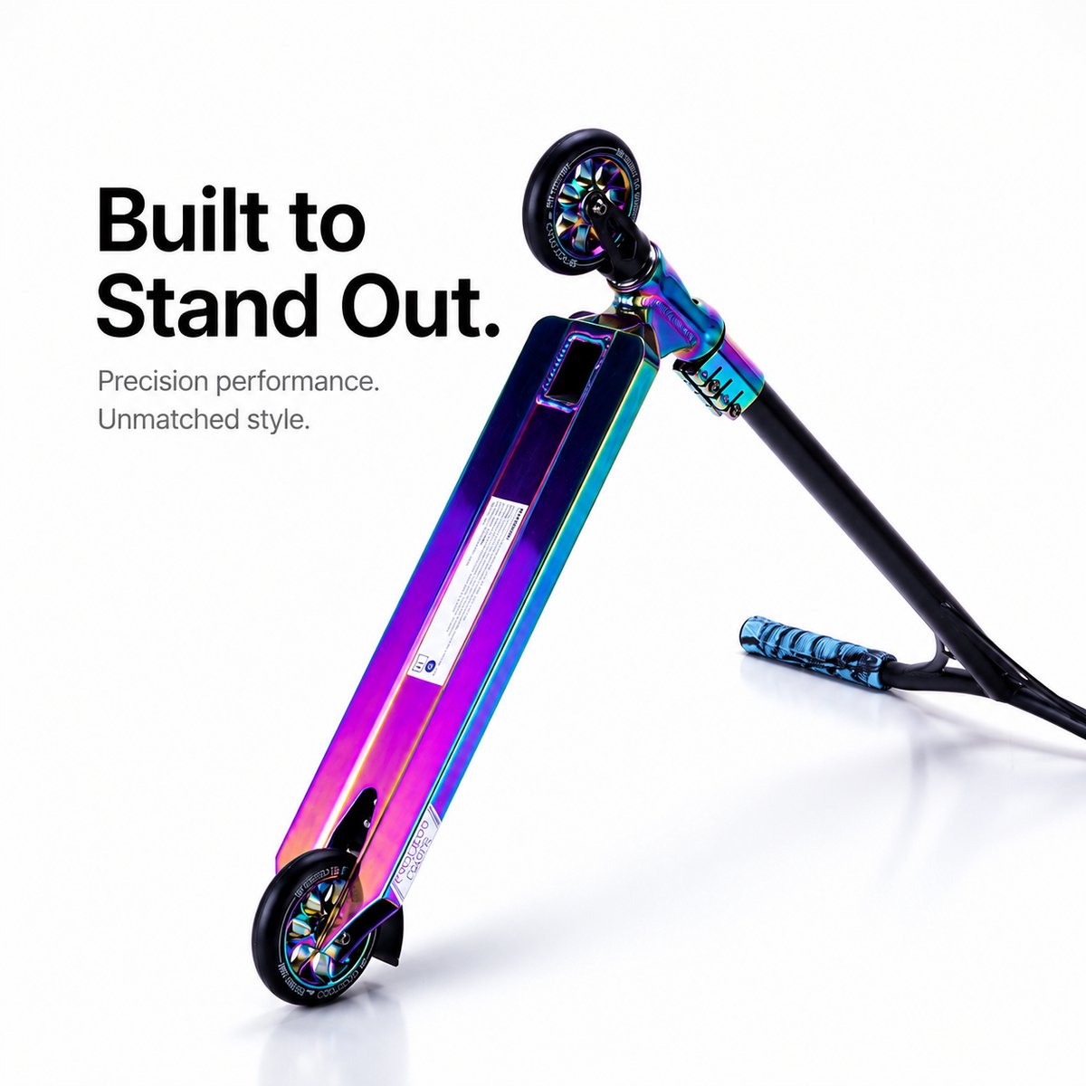 Suotu Stuntstep - Step - Kinderstep - Silent axle - Chrome ABEC-9 bearing - Speelgoed Jongens/Meisjes - Aluminium - Rainbow — afbeelding 9