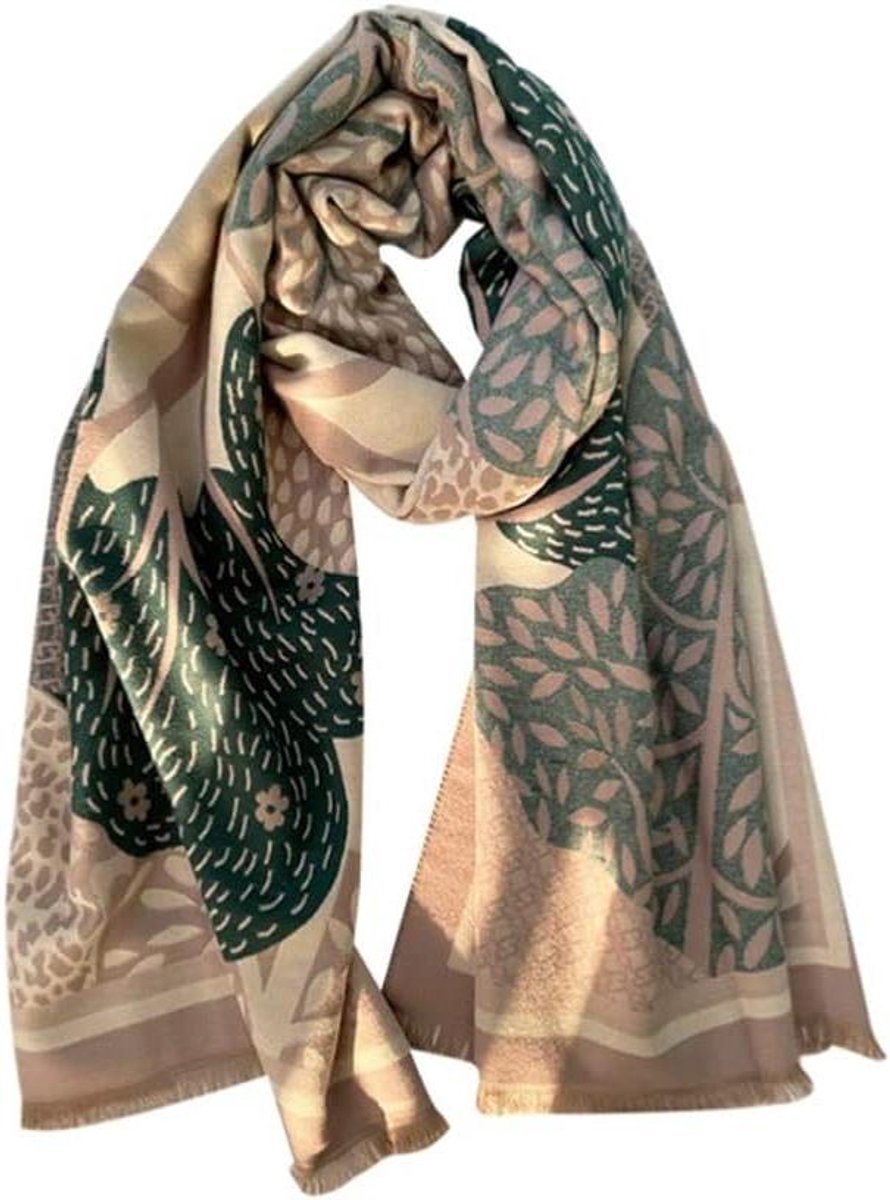 Dames Sjaal - Warme omslagdoek - Outfit Completeren - Zacht Imitatie Kasjmier - 180x65 cm - Geel