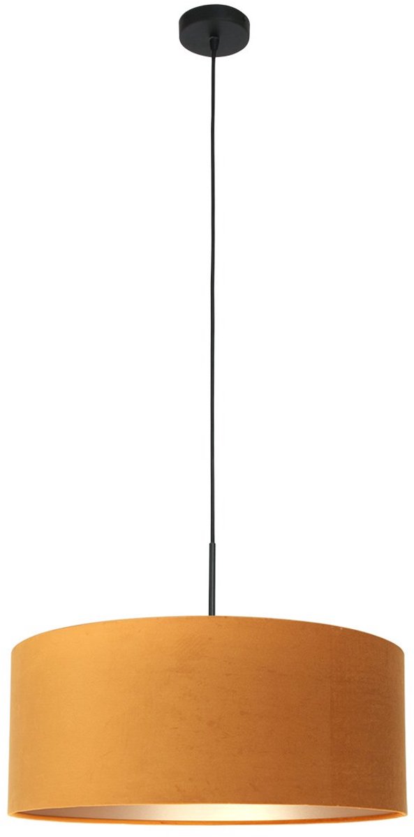 Steinhauer Hanglamp Sparkled Light 8158zw Zwart Gouden Kap