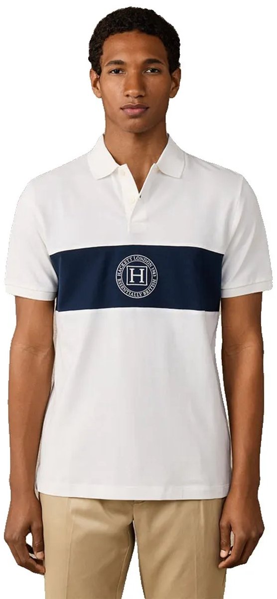 Hackett Hm5600187 Korte Mouw Poloshirt Wit S Man