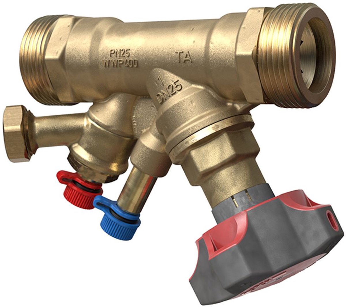 IMI Hydronic Engineering TA Inregelventiel STADA, PN 25 buitendraad, DN 32, met aftapkraan, 52852632