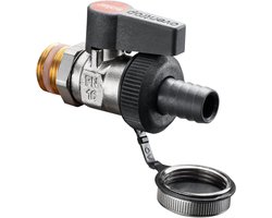 OVENTROP KFE-kogelkraan Optiflex met buitendraad PN 16, met kunststof slangaansluiting, voor solar DN 15, G 1/2, doorlaat, vernikkeld, 1033372