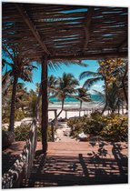 Dibond – Tropisch Strand– 40x60cm Foto op Dibond;Aluminium (Wanddecoratie van metaal)