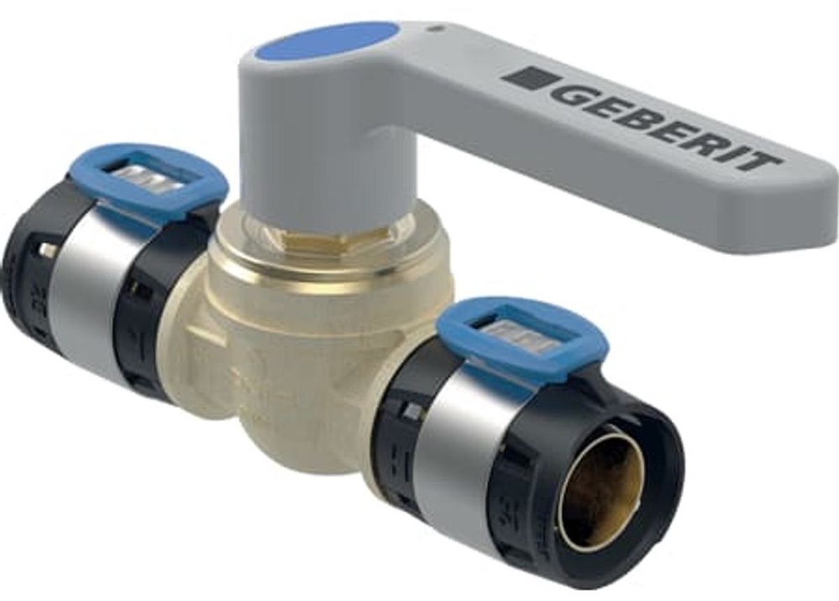 Geberit FlowFit kogelkraan met bedieningshendel, DN 12, 619.850.00.1