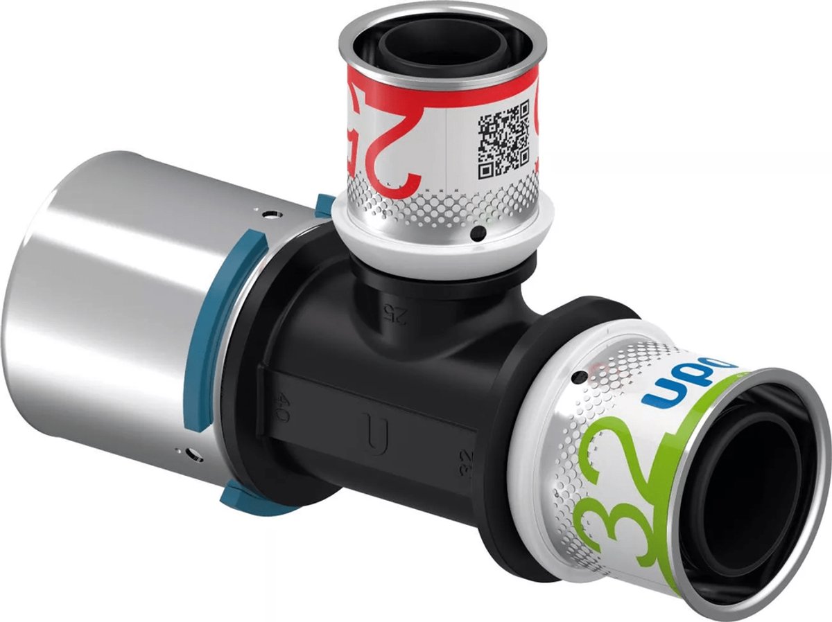 Uponor S-Press Plus PPSU pers composiet T-stuk verlopend 40x25x32mm