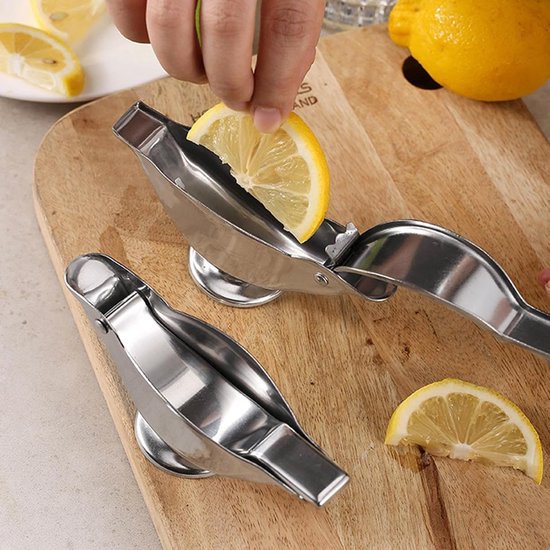 Citruspers - Vogel Juicer - Sap Extraheren - Ergonomische Grip - 3x5x3 cm - Zilver — afbeelding 2