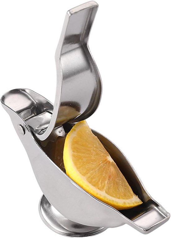 Citruspers - Vogel Juicer - Sap Extraheren - Ergonomische Grip - 3x5x3 cm - Zilver — afbeelding 5