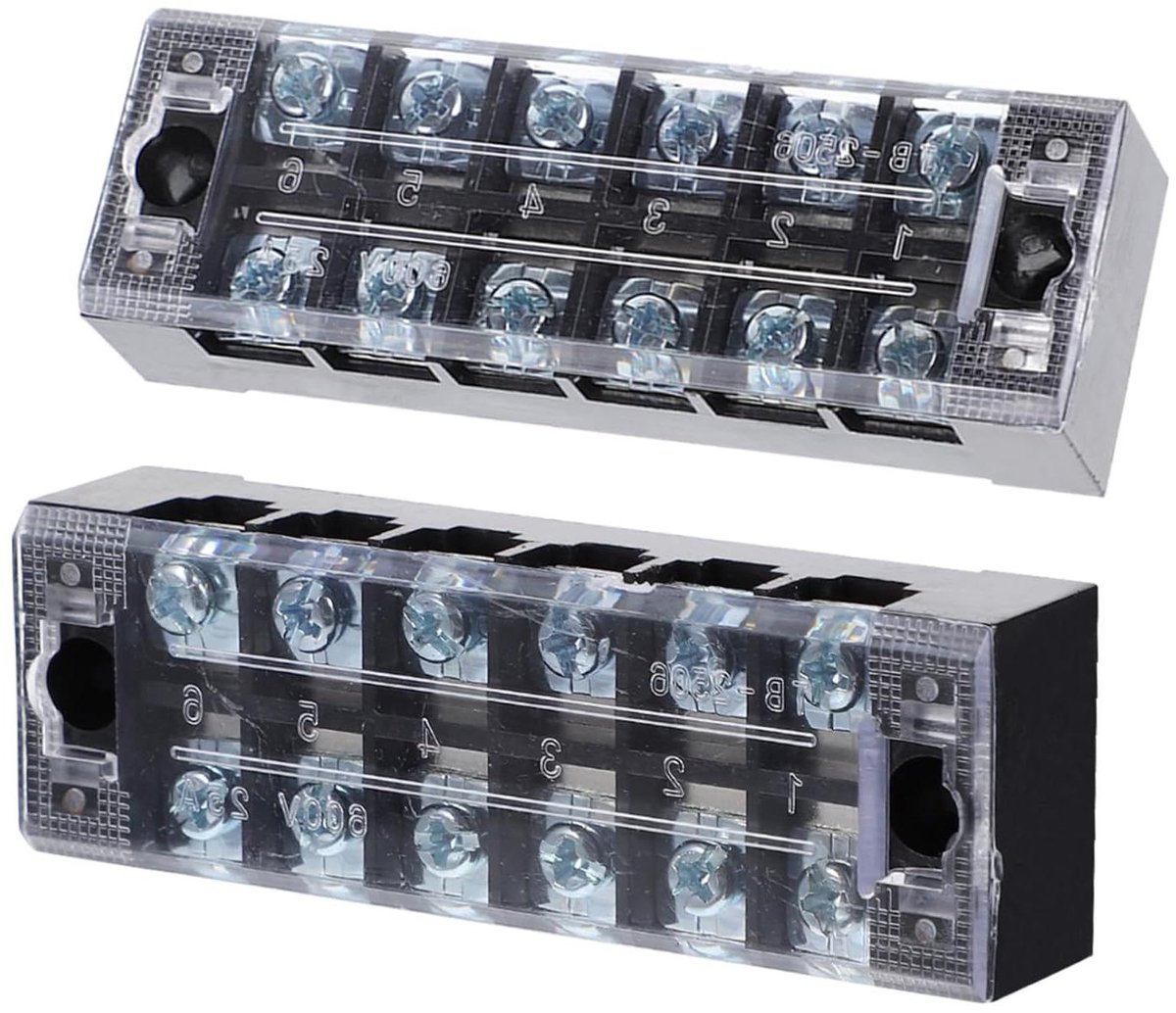 Schroefklemmen Blokken - Verbindingsstrips - Elektrische Aansluitingen - Geïsoleerde Deksel - 5 Stuks - Assorti