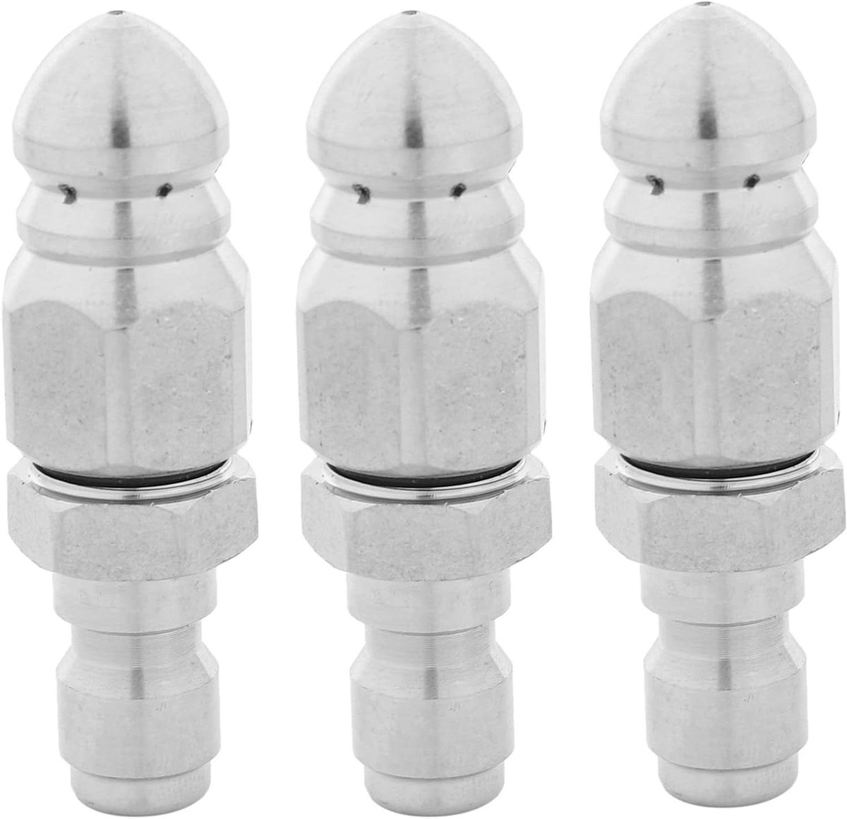 Rioolontstopper Set - Afvoer Reiniger - Verstopping Verwijderen - 1 Voor 6 Achter - 3 Stuks - Zilver