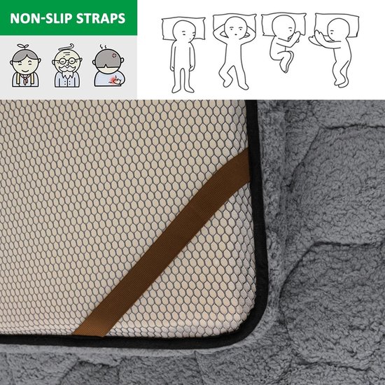 Opvouwbare Matras - Futon Vloerbed - Comfortabel Slapen - Ergonomisch Ontwerp - 1.6 Inch Dikte - Grijs — afbeelding 3
