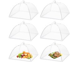 Onarway Voedsel dienende Tenten 6 Pack 17 Inch Pop-Up Versleutelde Mesh Voedselhoezen, Houd Vliegen Bugs Muggen weg, Fijn Net Screen Paraplu voor buiten, Feesten Picnics, BBQs, Herbruikbaar & Inklapbaar