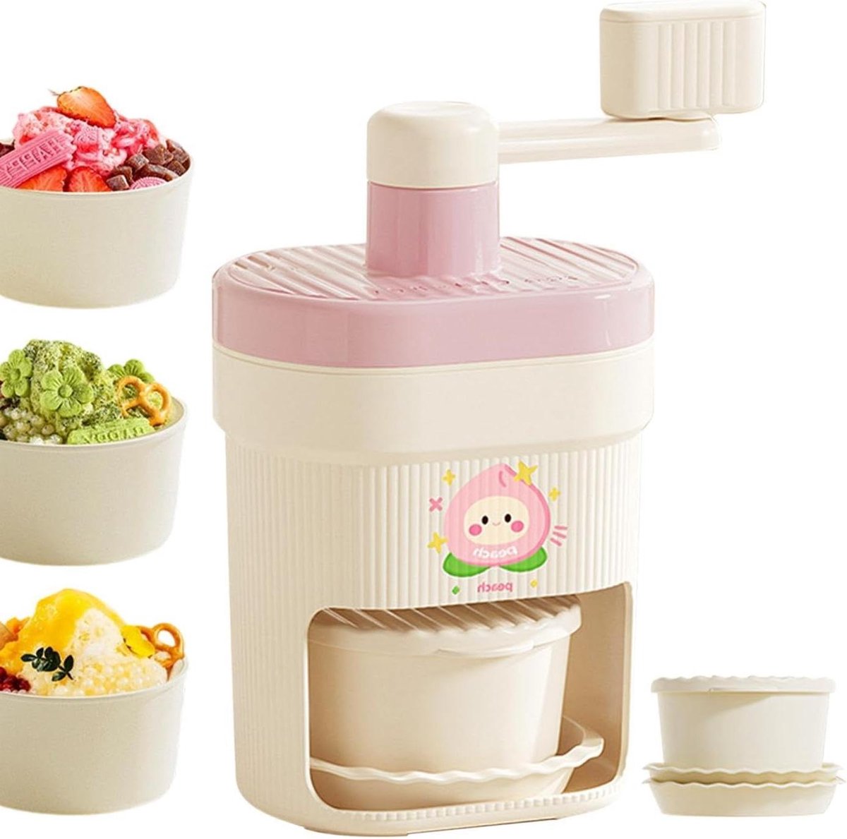 Handmatige Ijsmaker - IJsmachine Slush - Drankjes Koelen - Eenvoudig Ontwerp - 24 x 13 x 13 cm - Wit