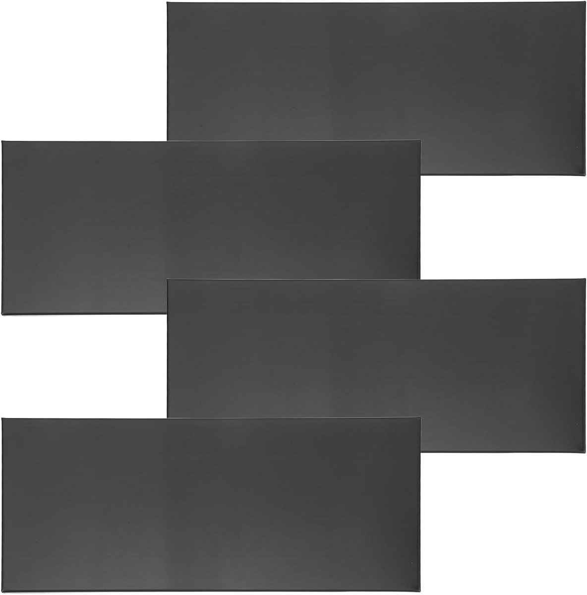 Naamplaatjes Set - Graveerbare Borden - Kantoorinrichting - Zelfklevende Montage - 25x11 cm - Zwart