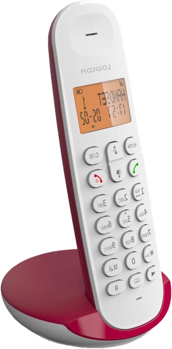 Draadloze Telefoon - Vaste Lijn - Thuis Bellen - Energie Besparend - 50 Meter Bereik - Framboos
