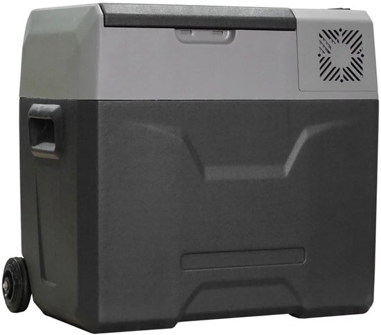 Compressor Koelbox - 50 L - tot -20°C - Koelkast - Autokoelkast - Koeler met Touchscreen, 2 Wielen, Telescopische Handgreep - AC/DC - 12V-24V/110-220V - Voor auto en huis - Outdoor camping benodigdheden - Grijs van ZYLARO — afbeelding 2