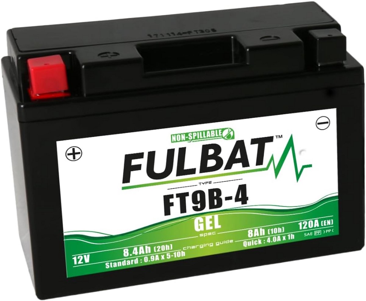 Motorfiets Accu - Gel accu - Motorrijden - Onderhoudsvrij - 12V 8.4AH - Zwart