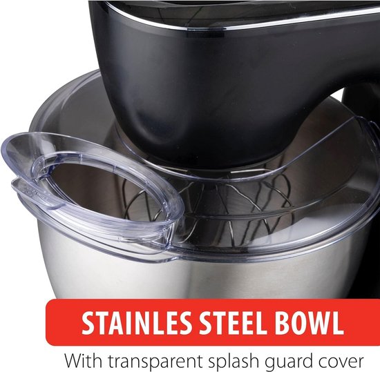 Keukenmachine - Mixer Kom - Bakken En Koken - Met Kom Verlichting - 5 Liter Kom - Zwart — afbeelding 4