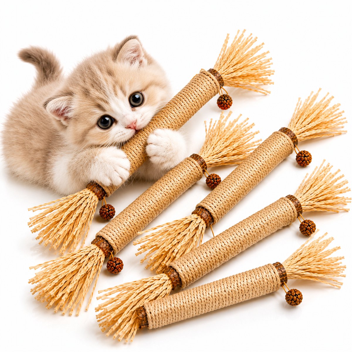 BOTC Matatabi Stokjes voor Katten – 5 stuks - 100% Natuurlijk en Eetbaar Kattenspeelgoed - Kattensnack