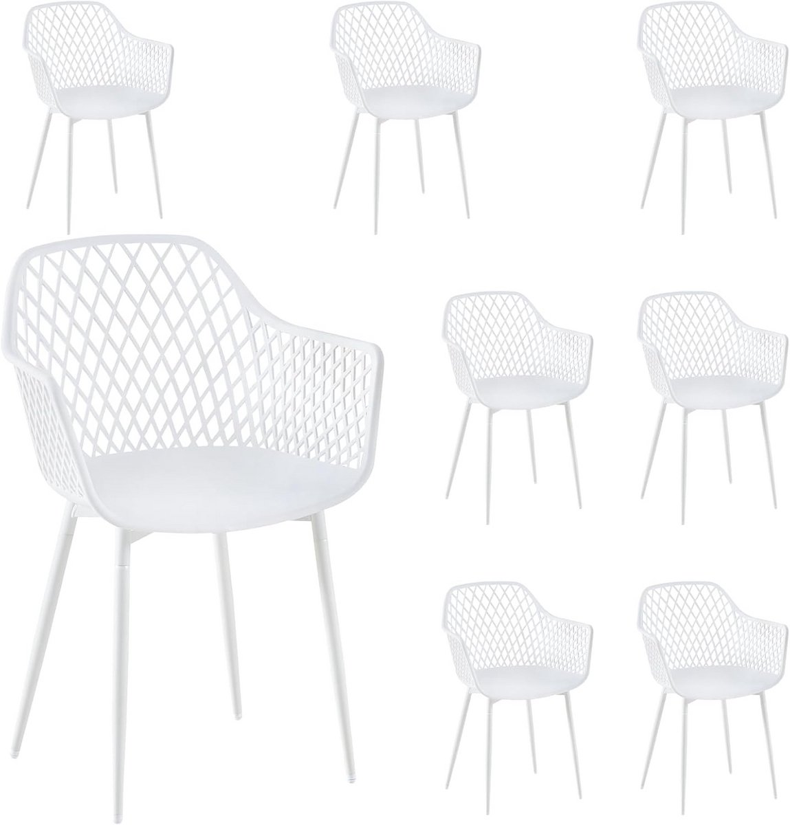 Eetkamerstoelen Set - Keukenstoelen Armleuningen - Comfortabel Zitten - Ergonomisch Ontwer