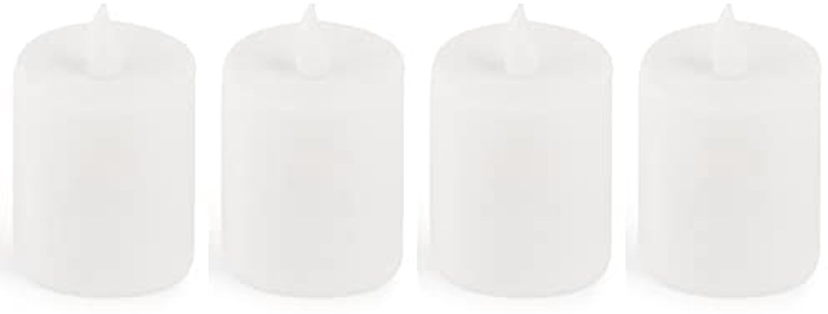 LED kaarsen - Graflichten - Herdenkingslicht - Weerbestendig - 4 stuks - Wit
