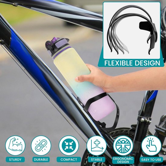 Zwarte Fiets Drinkfles Houder - Lichtgewicht en Stevige Fleshouder voor Race- en Mountainbikes — afbeelding 3