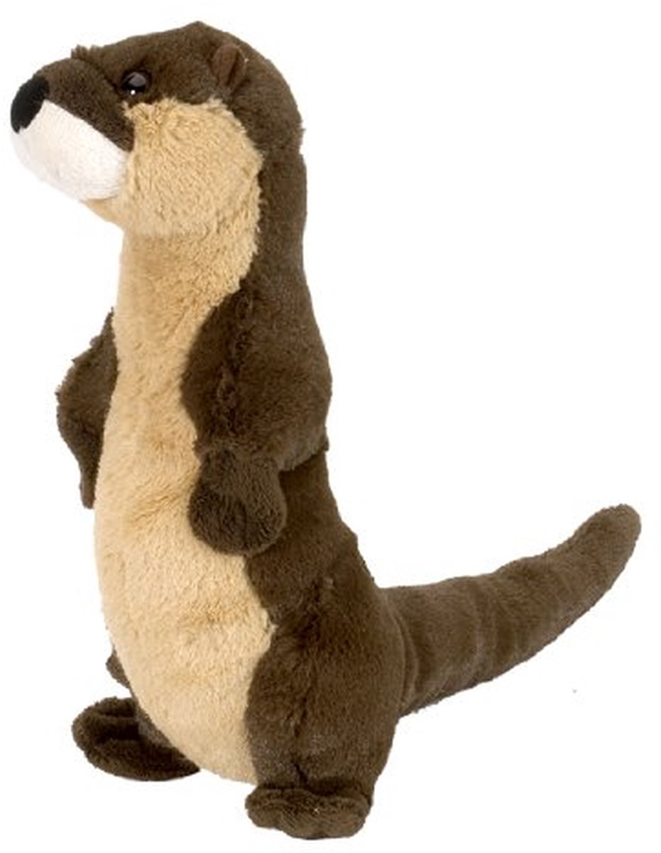 Pluche Dier - Knuffel Otter - Spelen en Knuffelen - Handgemaakt Natuurlijk Uiterlijk - 20 cm - Bruin
