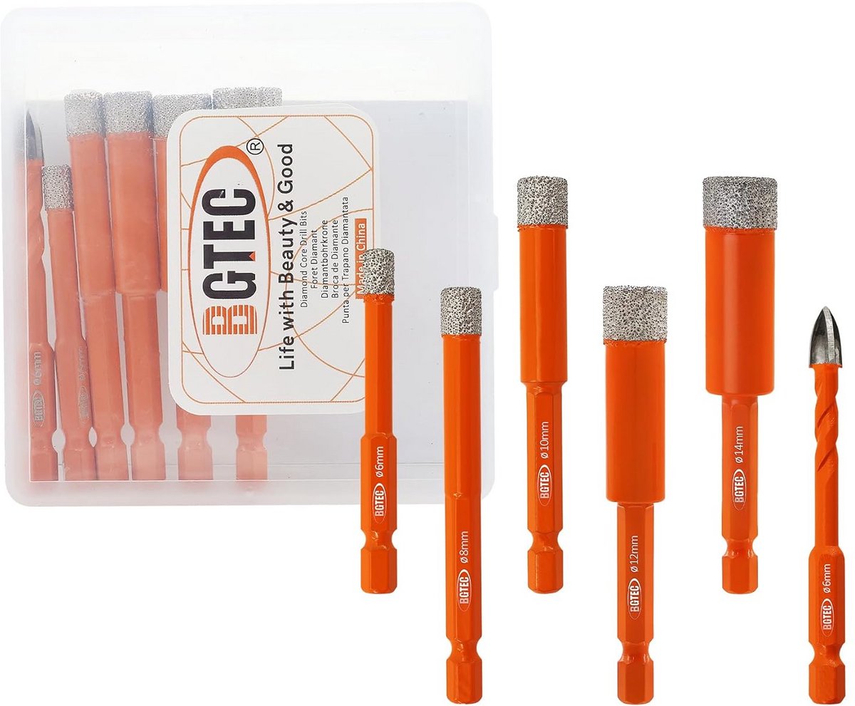 Diamant Boor Dops - Gatenzaag Set - Tegels Boren - Geïntegreerde Koeling - 5 Stuks 6-14mm - Zilver