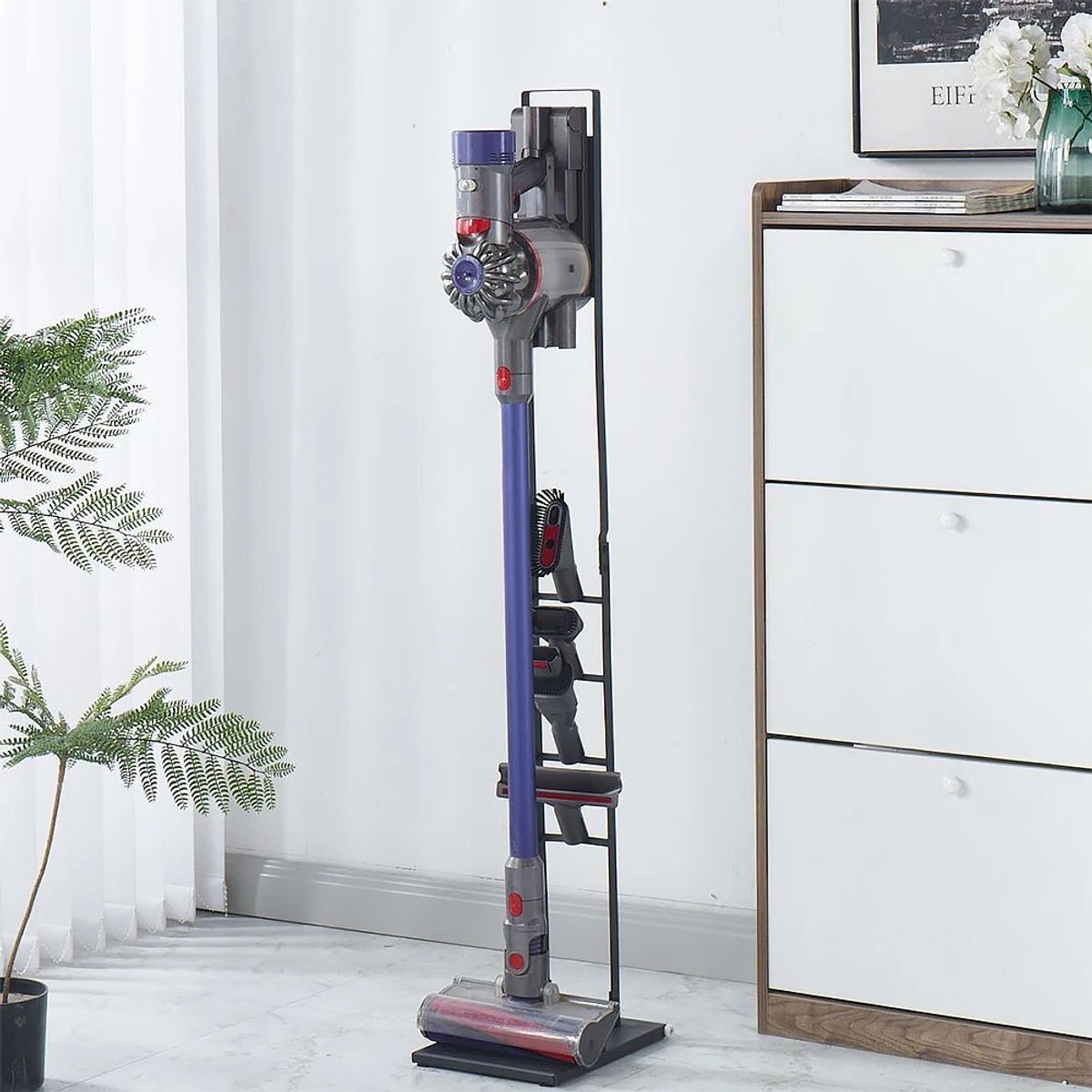 Dailygoods Handstofzuiger Plank Rechtopstaande stofzuiger Opbergrek Huishoudelijke stofzuiger Opbergrek Set Geen boren v