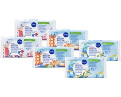 Nivea 3-in-1 Verzorgende Reiniging Micellair Doekjes - Waterproof Make-up Remover - vitamine E - - 6 - 6 stuks