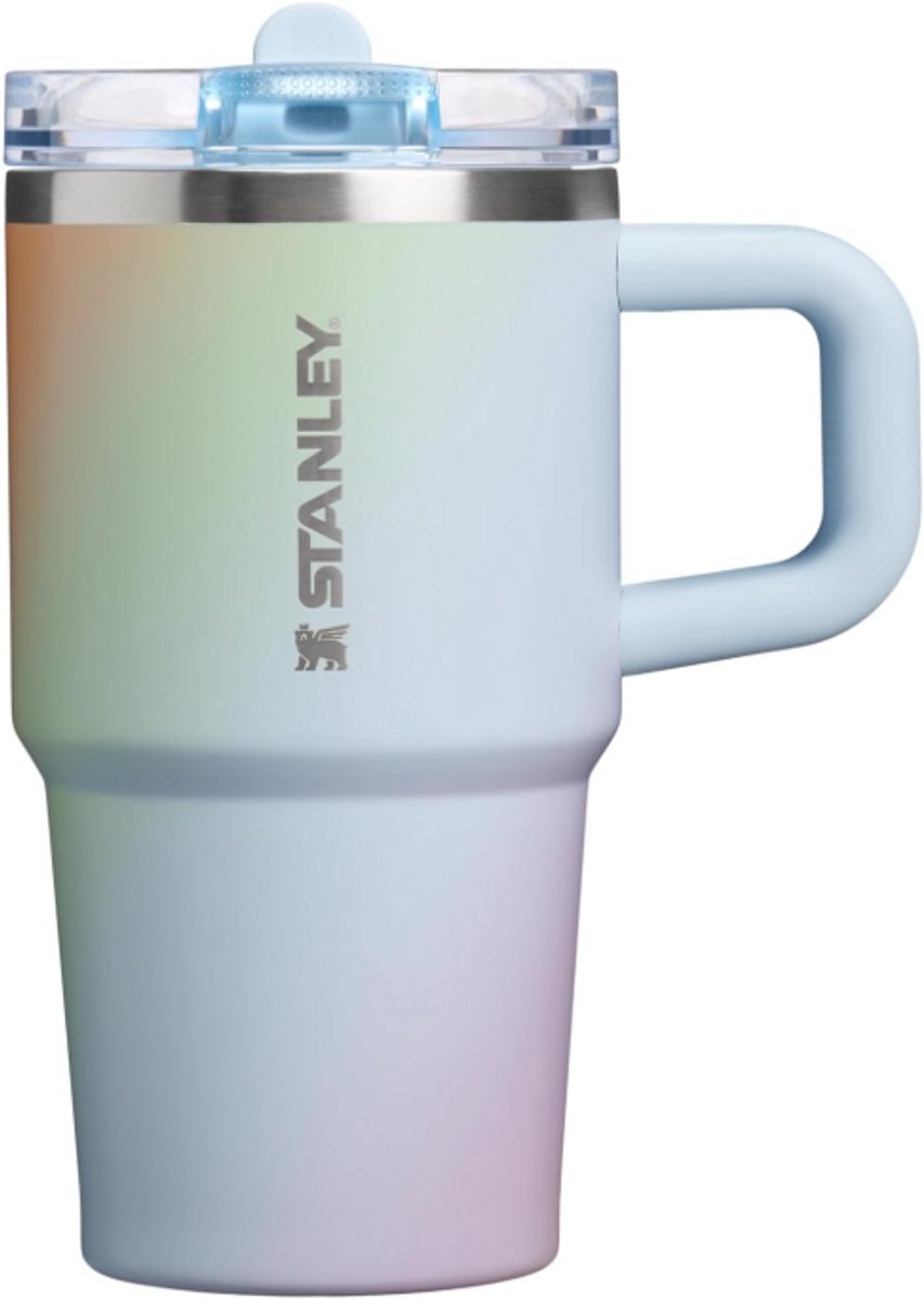 Stanley Quencher H2.0 Flowstate Tumbler 0.59L (Sunrise Spiral) – NIEUWE RELEASE - Lekvrije Drinkbeker met Rietje & Handvat – RVS Geïsoleerde Thermosbeker – BPA-Vrij – Past in Bekerhouder