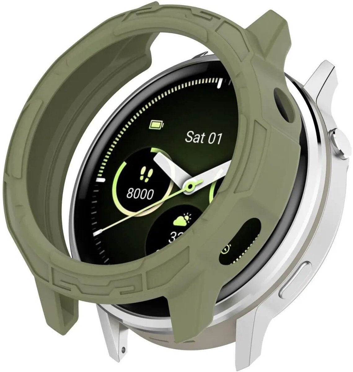 Hoesje Geschikt voor Garmin Venu 4 45MM - TPU Bumper Case - Groen