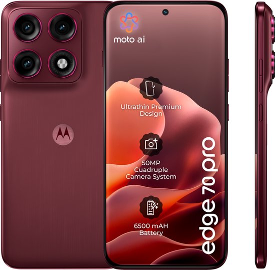 Motorola Edge 70 Pro 256GB Rood 5G