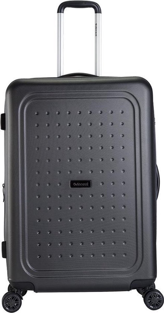 Decent Maxi-Air Spinner TSA Reiskoffer 120 liter – Grote maat koffer 77x52x33 cm – Reiskoffer met wielen - Lichtgewicht koffer – Reiskoffer groot - Veilig TSA Cijferslot – Spinner uitbreidbaar trolley - Antraciet/Grijs