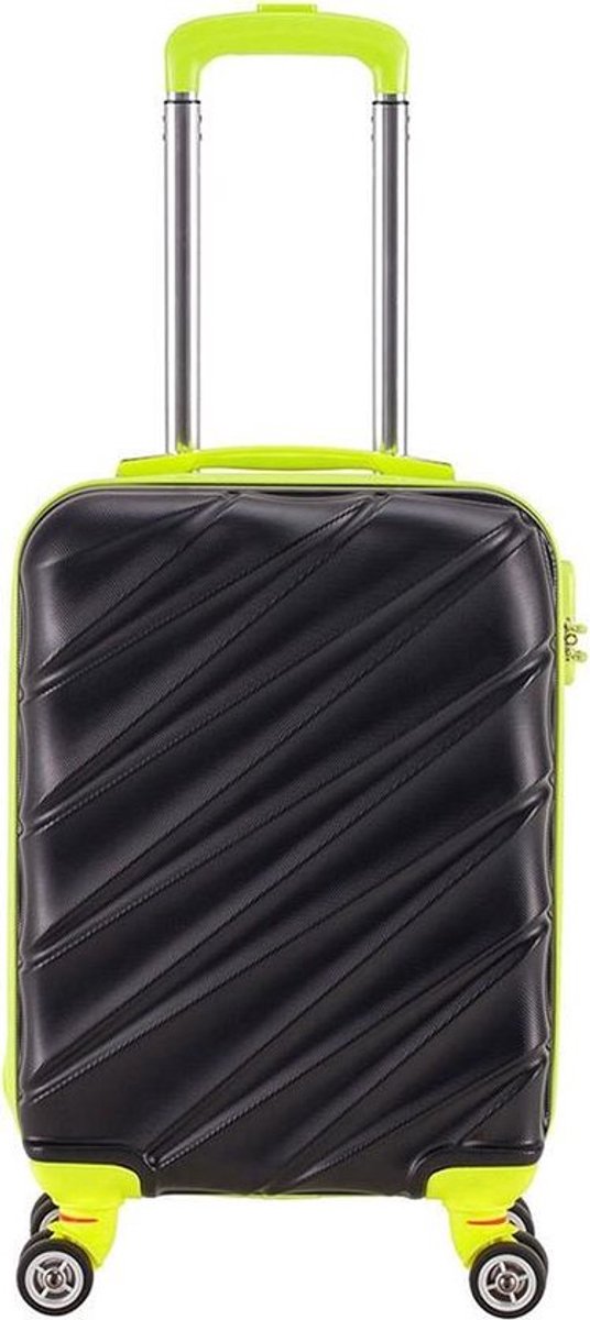 Decent Lumi Fix Handbagage Koffer - 55 cm - Black/Lemon