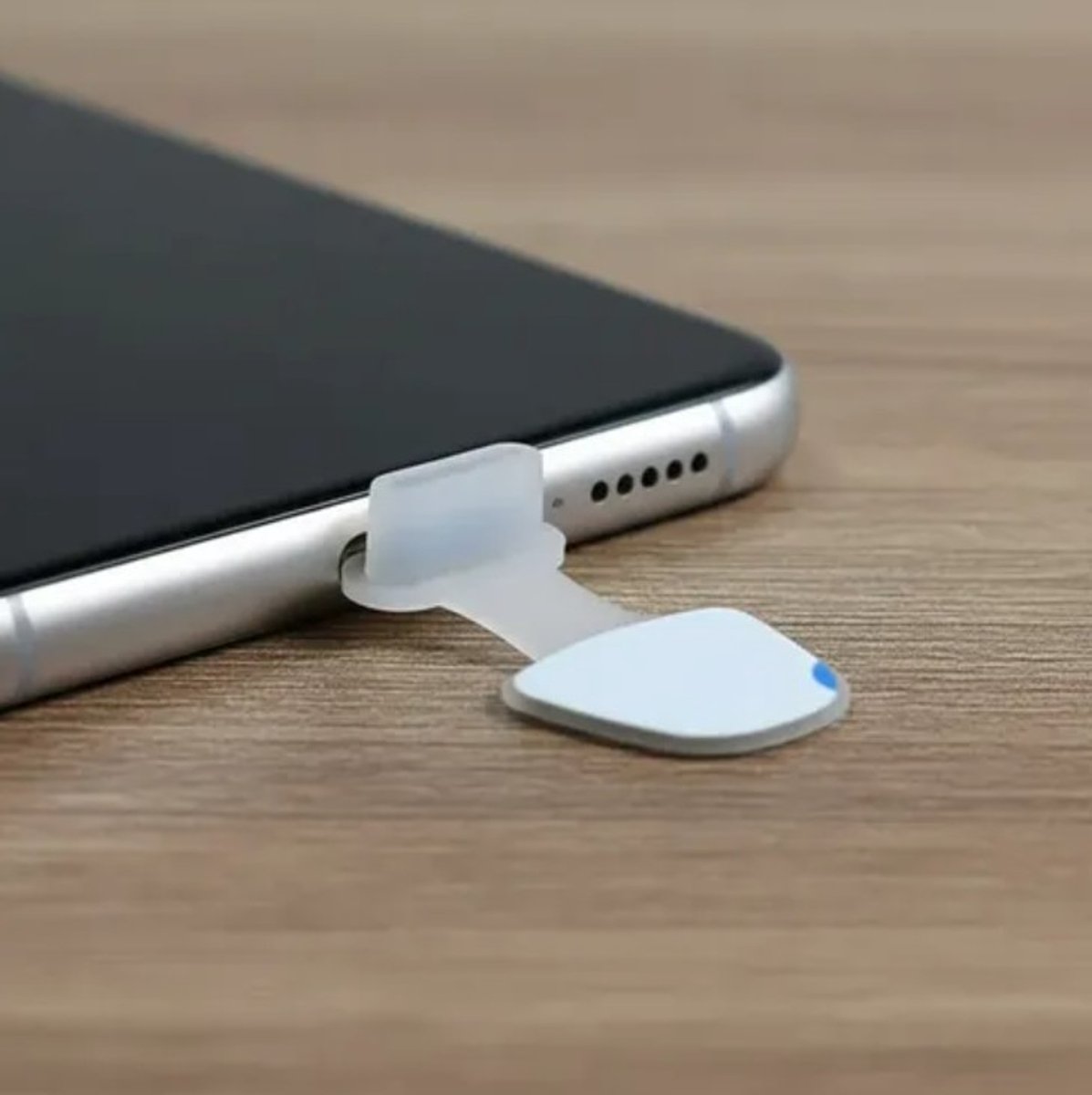 USB‑C Siliconen Stofplug anti lost transparant - Dust plug - Protector - Stofkapje tegen Stof en Vuil – Voor Smartphone, Tablet en Laptop