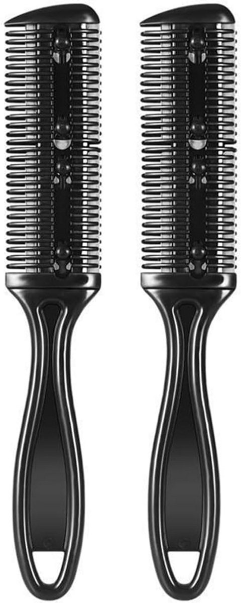 Professionele Snijkam - Haarkam Tondeuse - Haar Knippen Thuis - Dubbelzijdig Ontwerp - 18 cm Lengte - Zwart