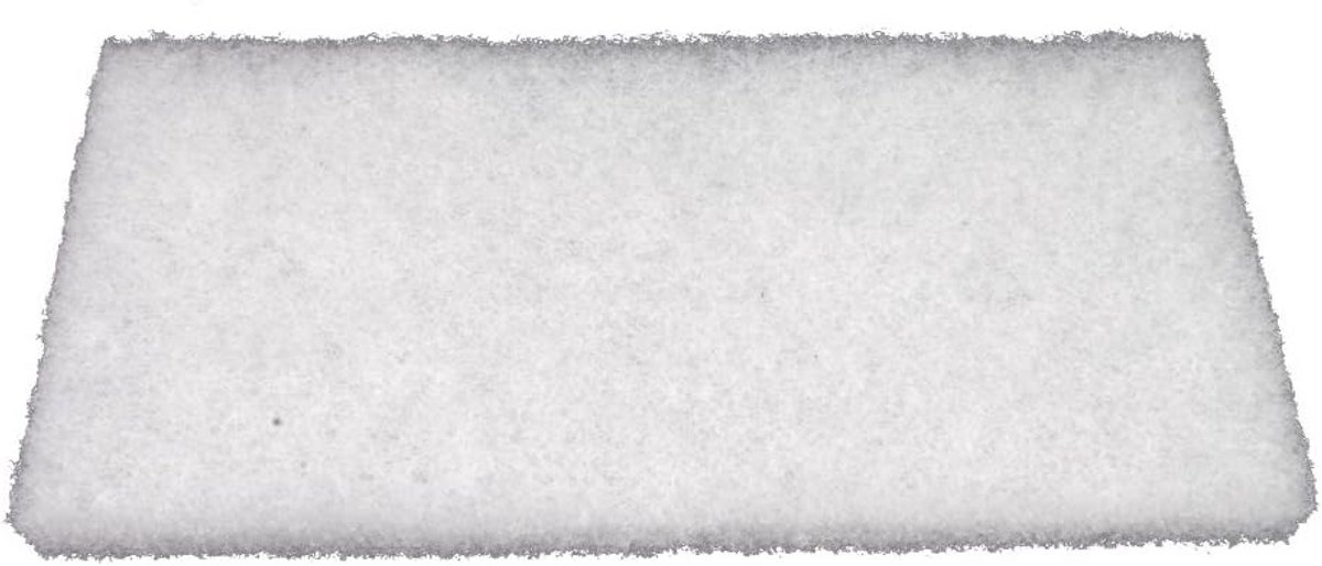 Schuurpad - Polijstpad - Houten vloeren onderhouden - Zacht non-abrasief - 250x115mm - Wit