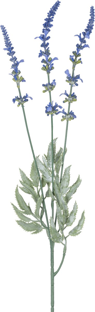 Easyplants | Kunsttak Lavendel 66 cm blauw | Zijde | Nepbloemen | blauw | Onderhoudsvrij | Kant-en-klaar