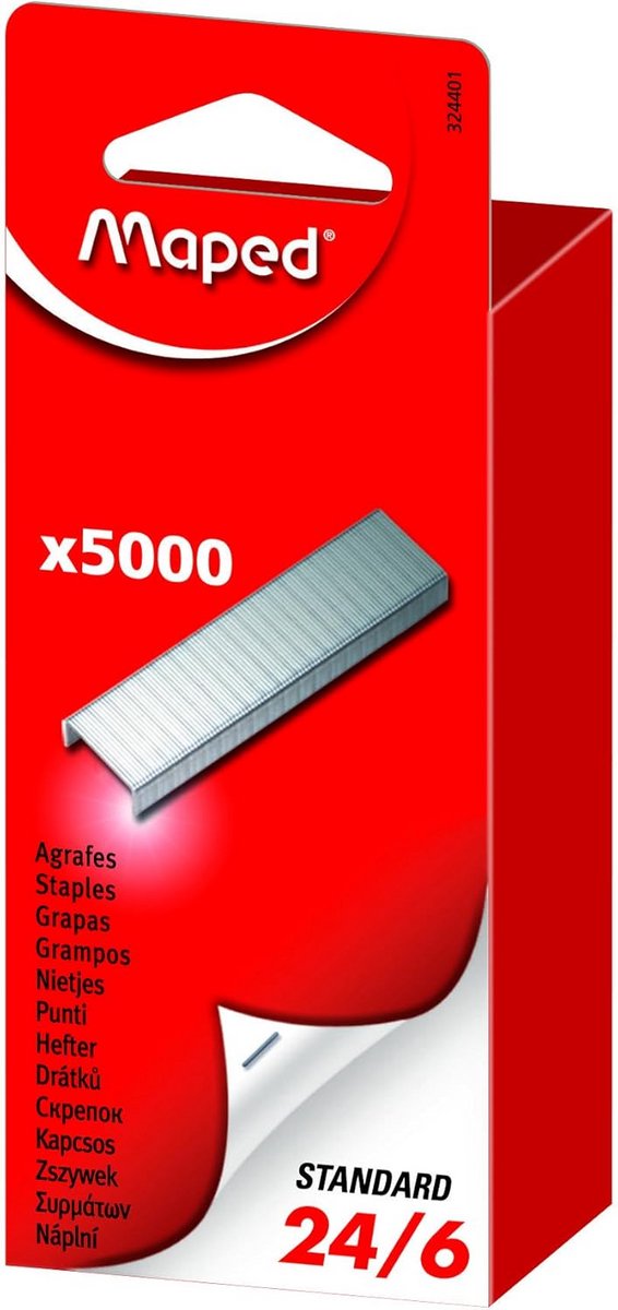 Standaard nietjes - Kantoor nietjes - Documenten nieten - Premium kwaliteit - 5000 stuks - Violet