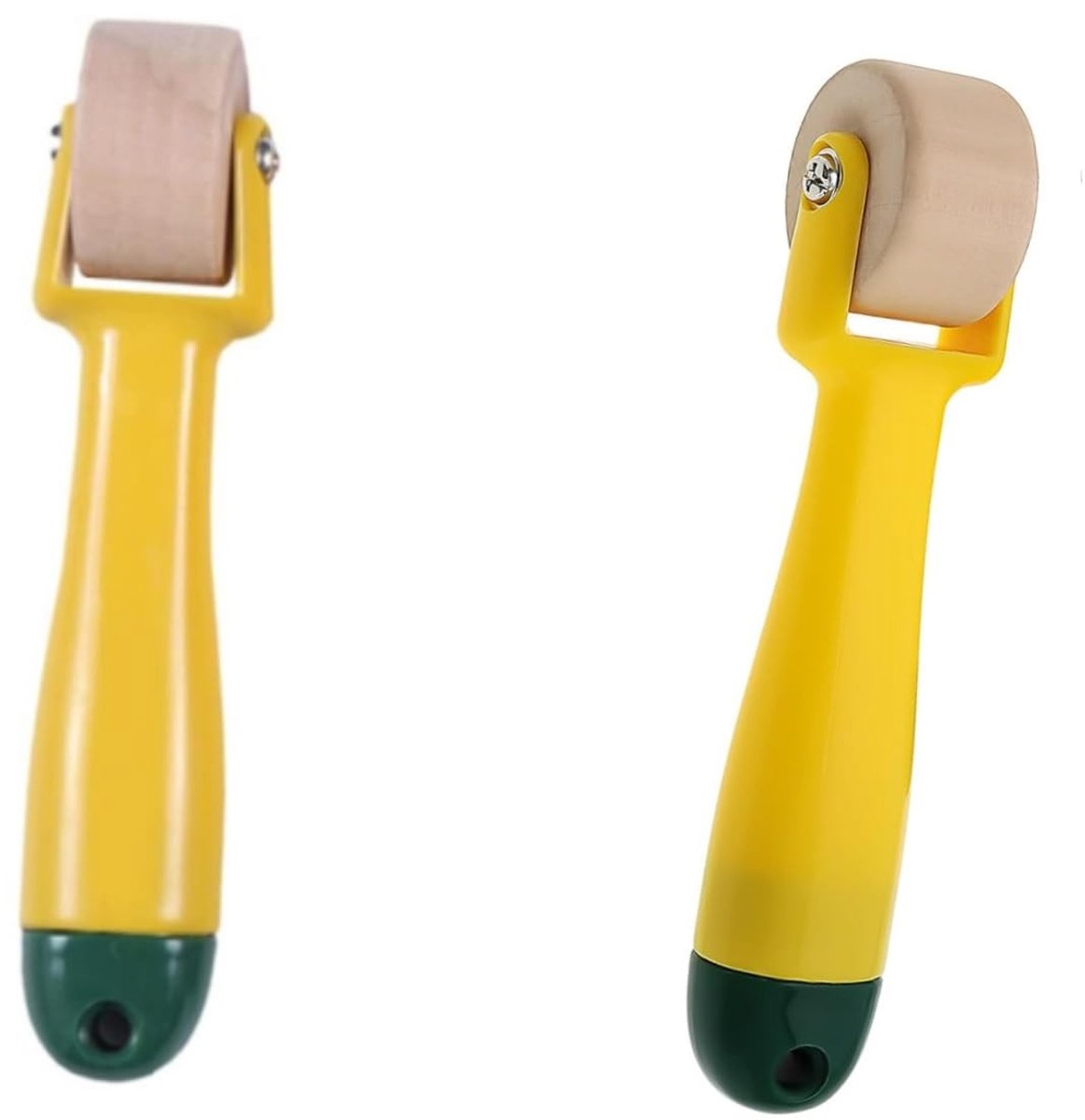 Dailygoods- Naairol 2 Stuks - Quilting-Rol met Handvat - Ergonomische Handdrukroller - Draagbaar - Antislip - Hoogwaardig Hout en Kunststof - Quilting Roller