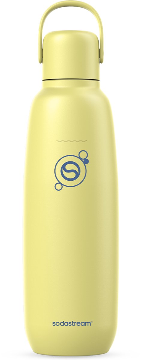 0.9L Sodastream fizz & go™ roestvrijstalen bruiswaterfles (lemon)