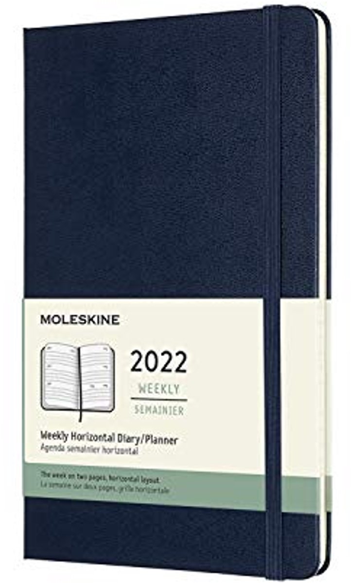 Weekplanner 2022 - Dagboek Agenda - Afspraken Plannen - Horizontale Indeling - Large 13x21cm - Scharlakenrood