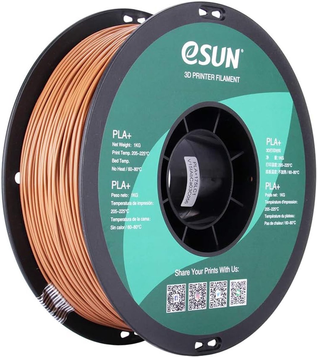 3D Print Filament - PLA Plus - Objecten Printen - Verbeterde Sterkte - 155 kg - Lichtbruin