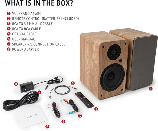 Stereo Luidsprekers - Boekenplank Speakers - Home Cinema - HDMI ARC Connectiviteit - 65 inch Woofer - Bruin — afbeelding 2