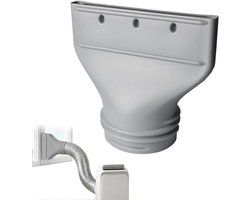 Koppelstuk Mobiele Airco Afvoerslang - Voor platte afvoerslang - Aansluiting Voor Afvoerslang Mobiele Airco - Raamafdichtingsset Voor Airco - Onderdelen Voor Airconditioners - Draagbare Airconditioning Slangconnector - Grijs
