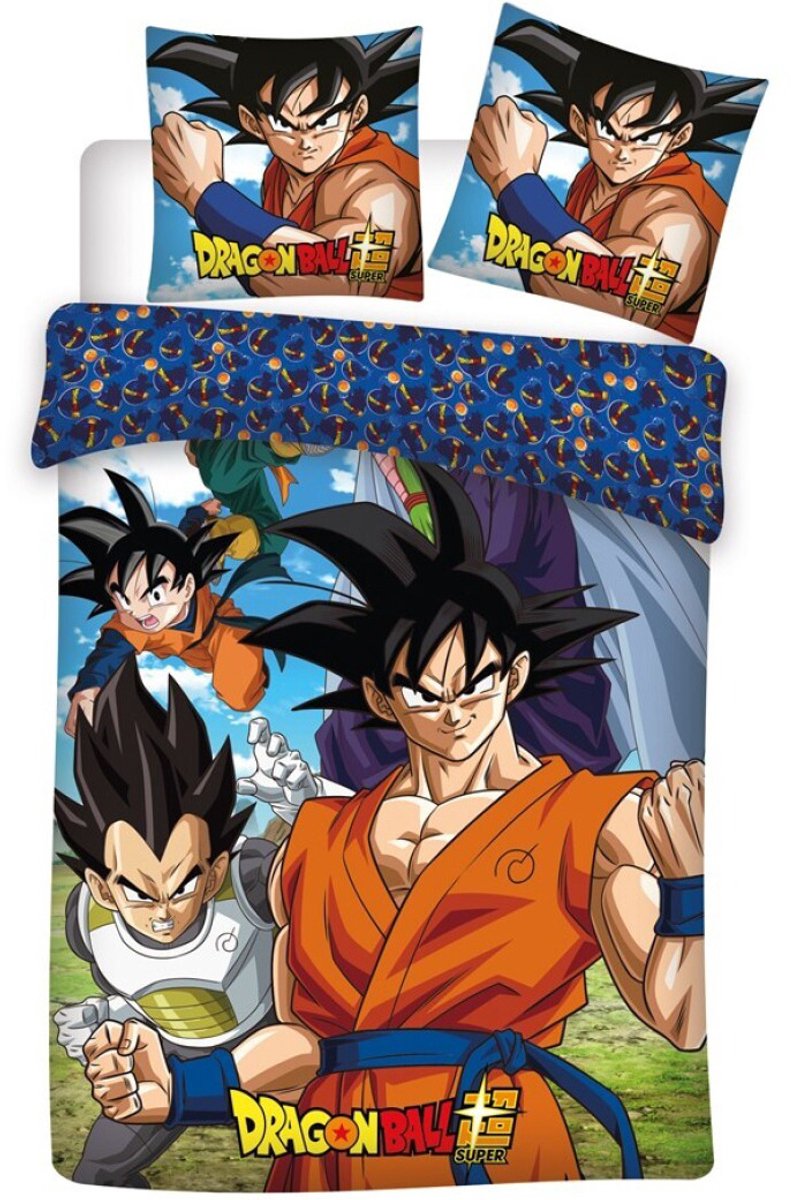 Dragon Ball Dekbedovertrek Super - Eenpersoons - 140 x 200 cm - Katoen Flanel