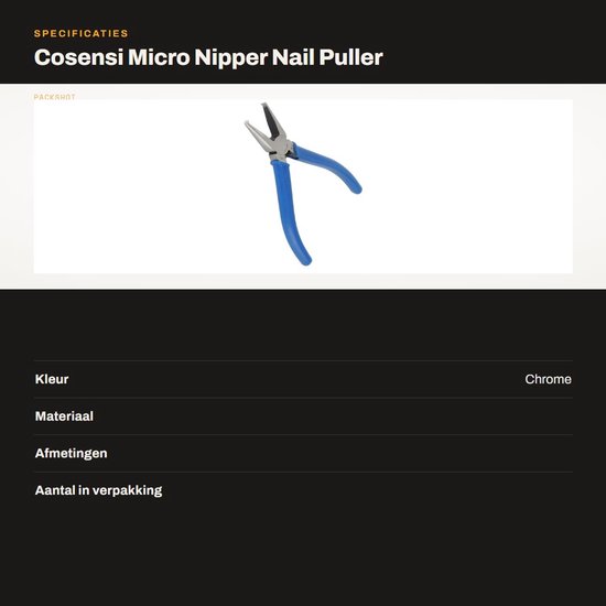 Dailygoods - Micro Nipper Nail Puller - End Cutting Pliers 5.2 Inch van Chrome Vanadium Staal van Dailygoods — afbeelding 3