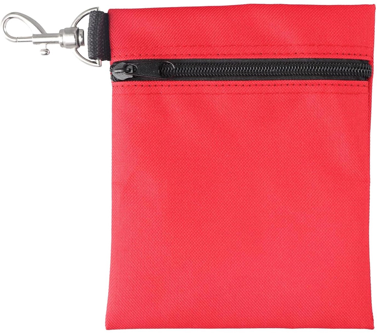 Golftas, golfballentas met metalen karabijnhaak, golftas, tas Geschikt voor golfspullen, golfaccessoiretas met ritssluiting (rood)