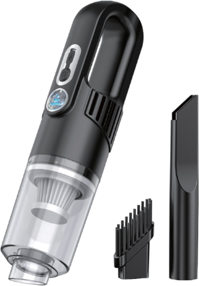 Nexxt Mini Vacuum Cleaner - Kruimelzuiger - Kruimeldief - Mini Stofzuiger - Autostofzuiger - Handstofzuiger - Draadloos - 70 W - Usb-c - Zwart