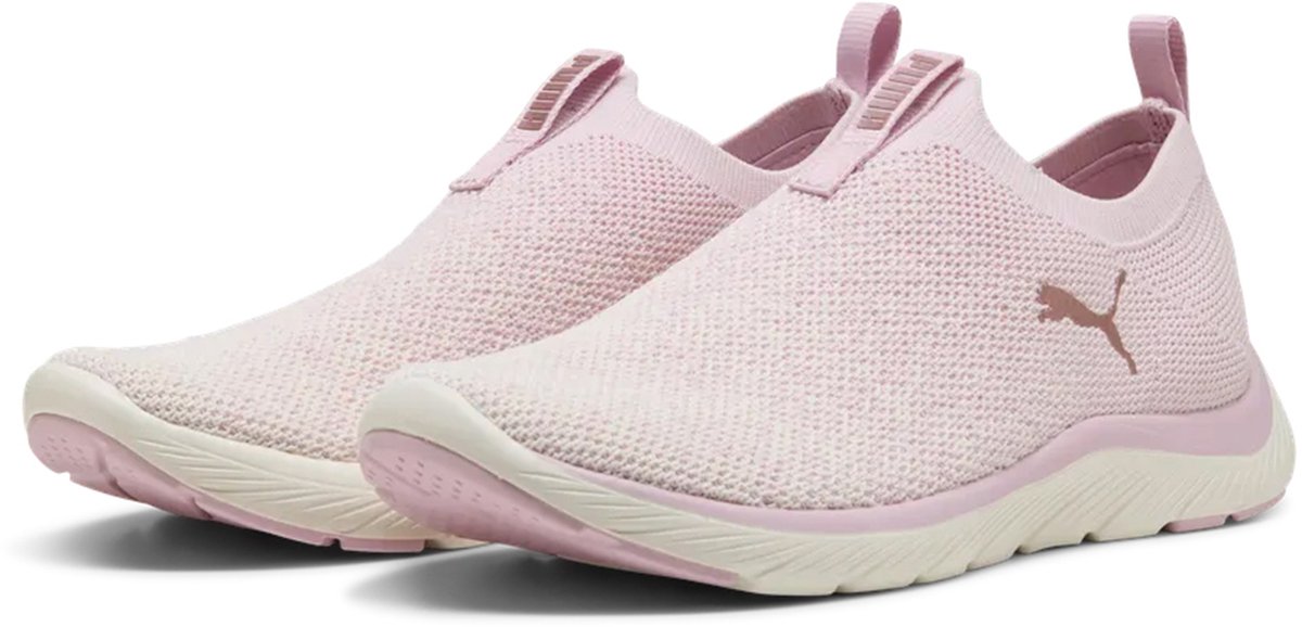 Puma Softride Premier Slip-On Knit Hardloopschoenen Dames 309834 10 Mauve rose Bont